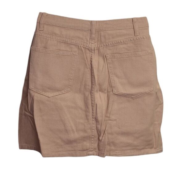 NEW Cider pink heart pocket front button denim mini skirt M - Picture 4 of 9